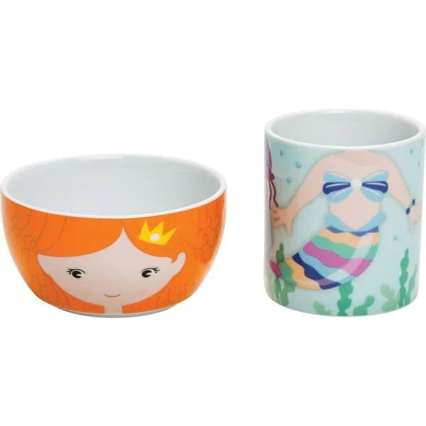 Hungry Heroes - Melody Mermaid Mug & Bowl set By Suki Gifts