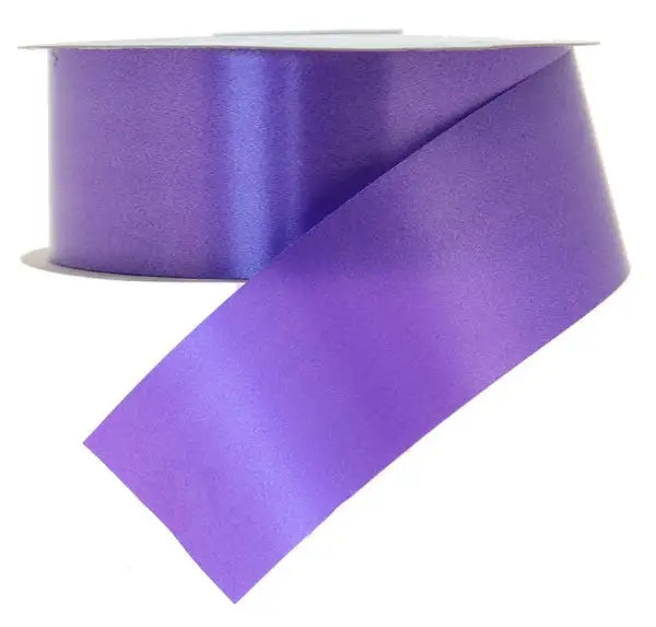 Purple satin ribbon for gift wrapping and home décor, perfect for birthdays and celebrations