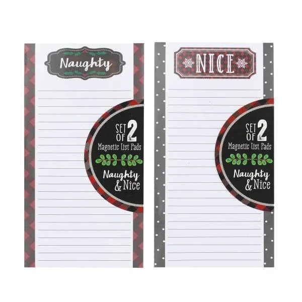 Tri-coastal Design Christmas Elf Naughty And Nice Set Of 2 List Note Pads by Juliana