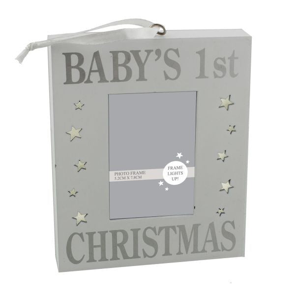 Light Up Mdf Wall Plaque Babys 1st Christmas by Juliana