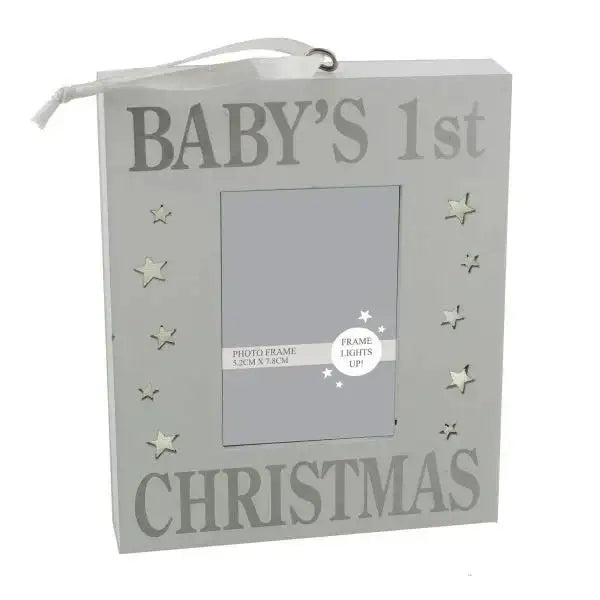 Light Up Mdf Wall Plaque Babys 1st Christmas by Juliana