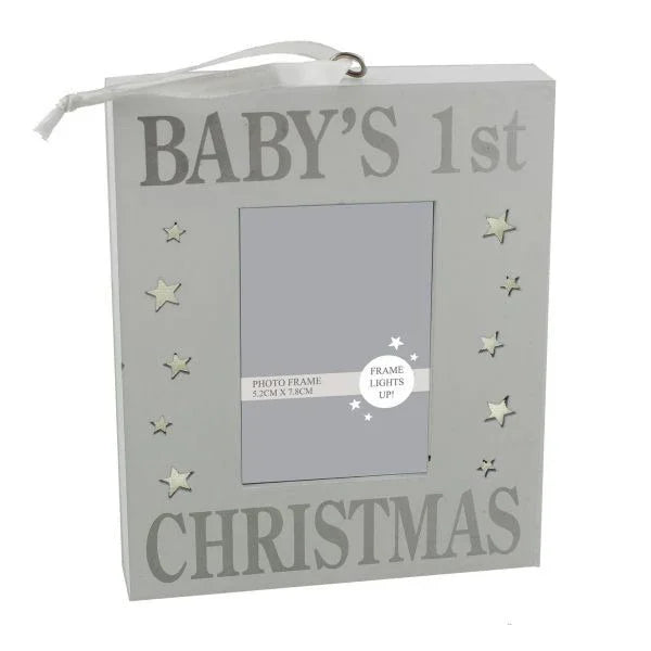 Light Up Mdf Wall Plaque Babys 1st Christmas by Juliana