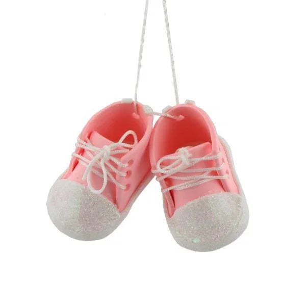 Baby Pink Bootees Tree Ornament by Juliana