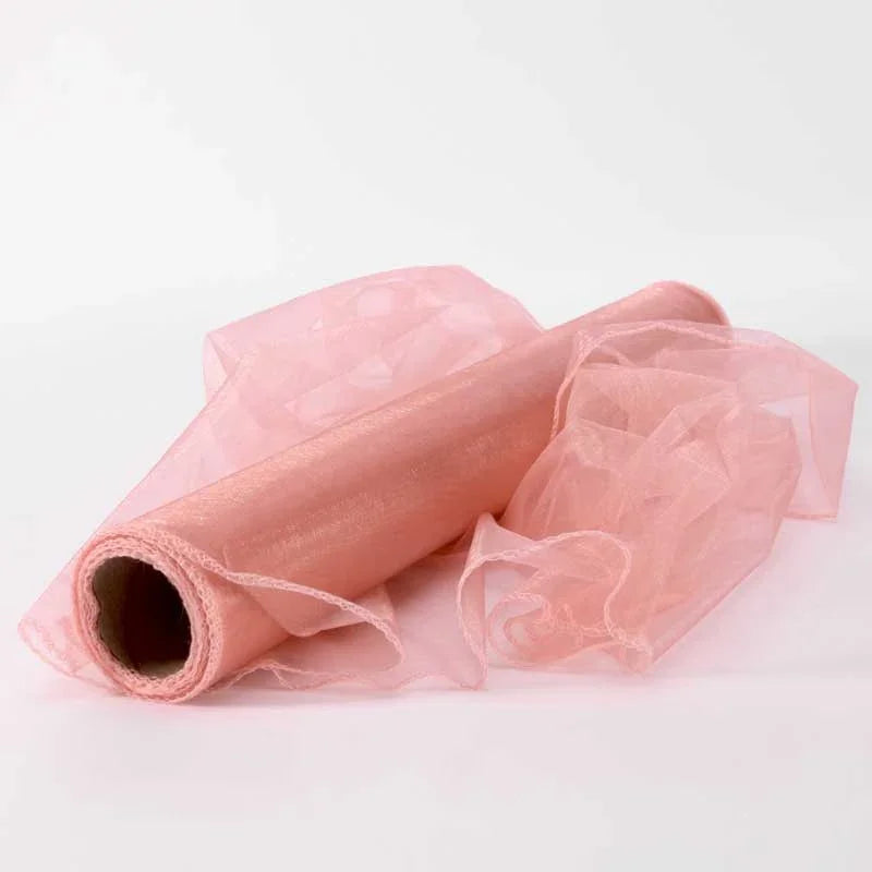 40cm x 9m Rose Gold Organza Roll