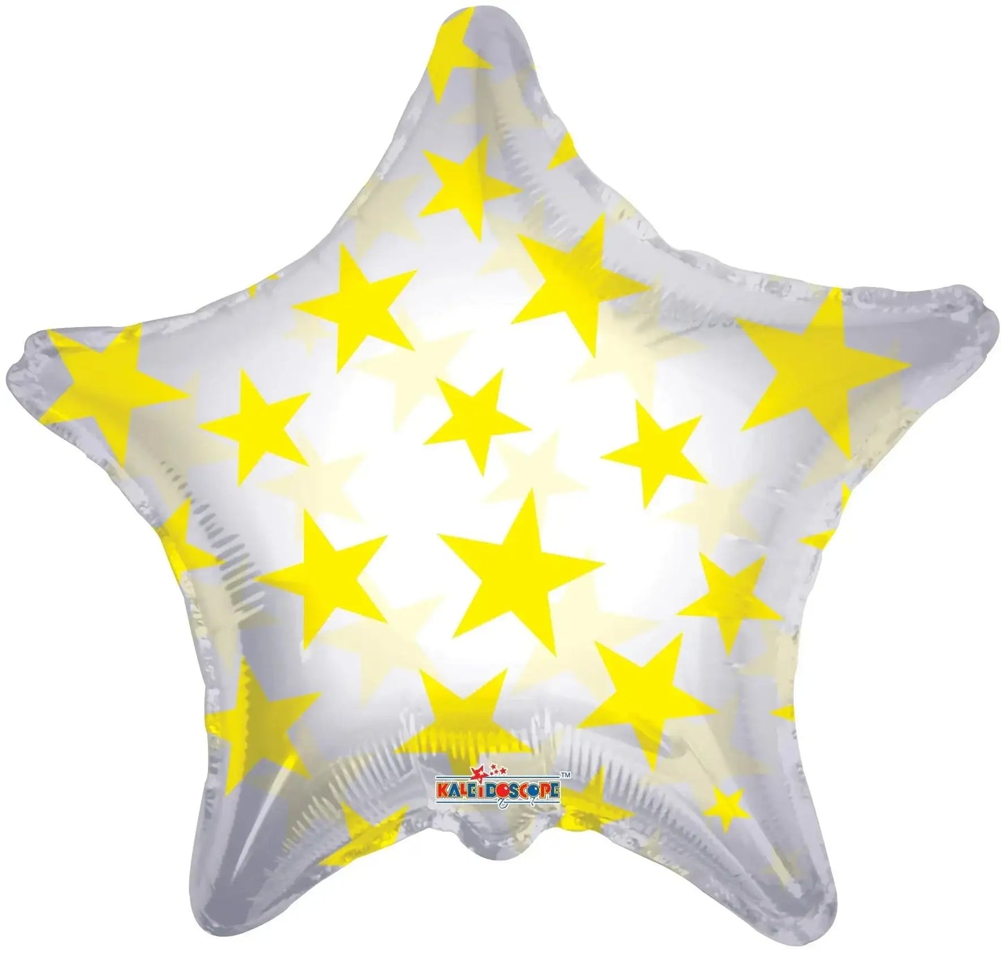 Yellow Patterned Star Balloon (22Inch)