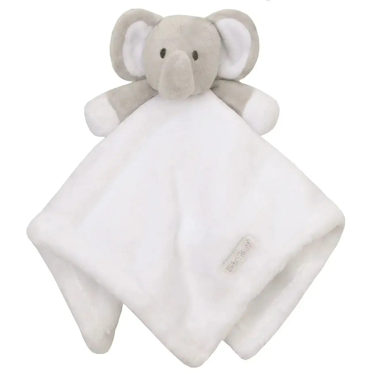 Soft elephant plush comforter for babies, perfect newborn gift with cozy white blanket and gentle gray design