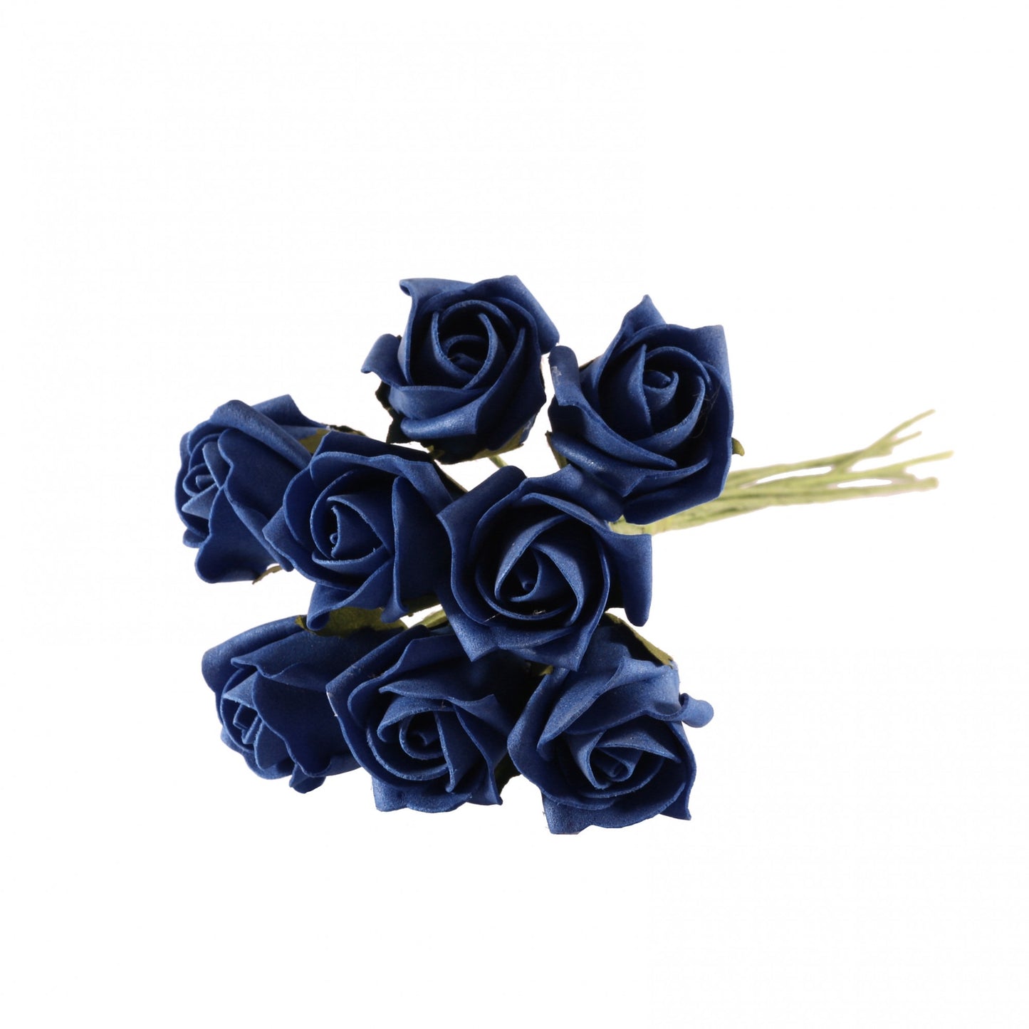 Discover the Bunch of 8 Navy Blue Foam Tea Rose Bud at Bristow Direct