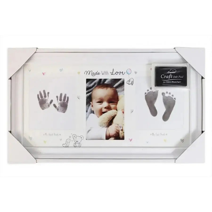 Hugs and Kisses Hand and Foot Print Photo Frame