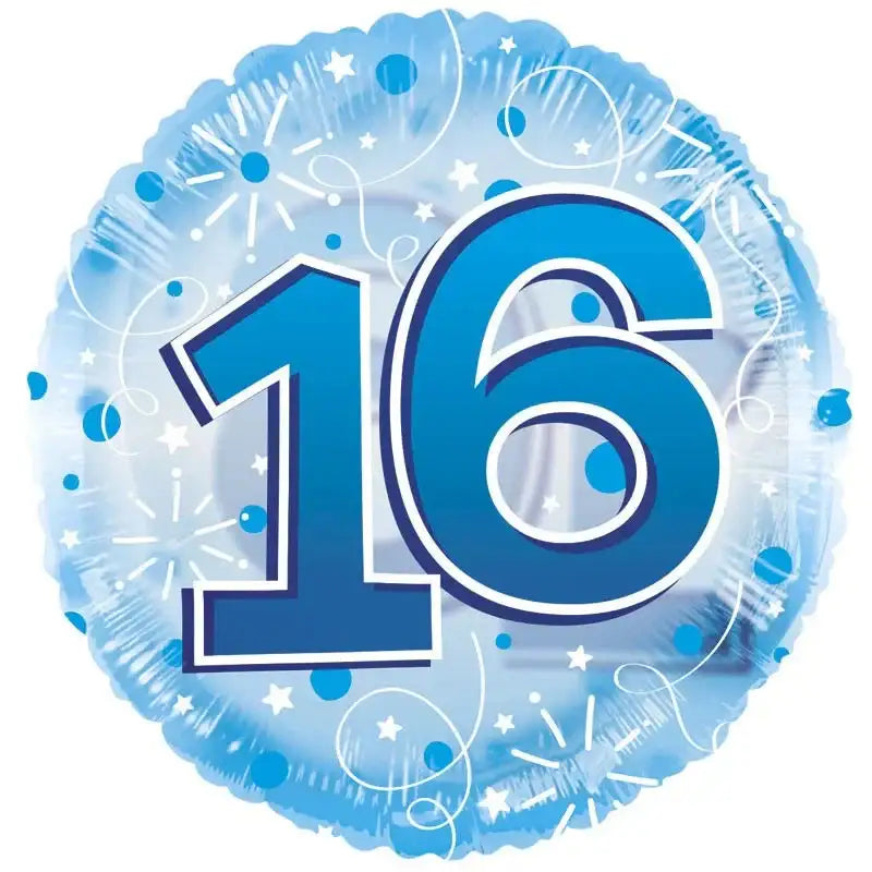 Age 16 Clearview Balloon - Blue (24 Inch)