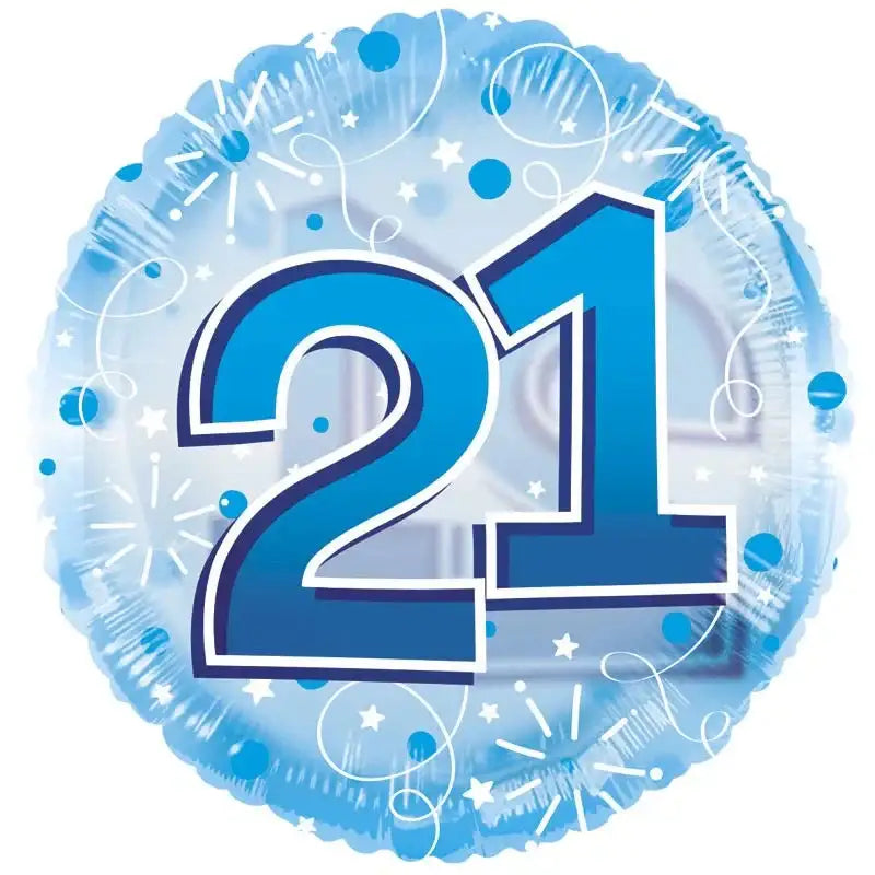 Age 21 Clearview Balloon - Blue (24 Inch)
