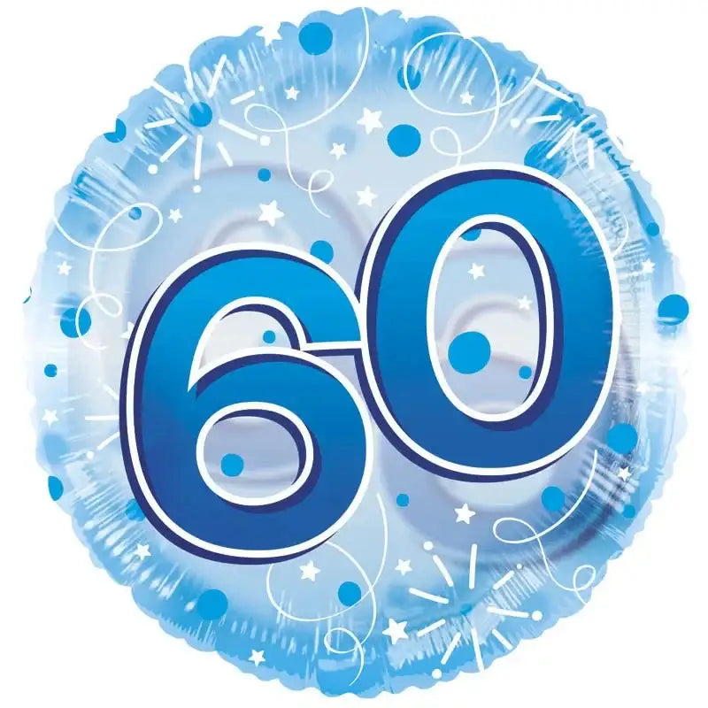 Age 60 Clearview Balloon - Blue (24 Inch)