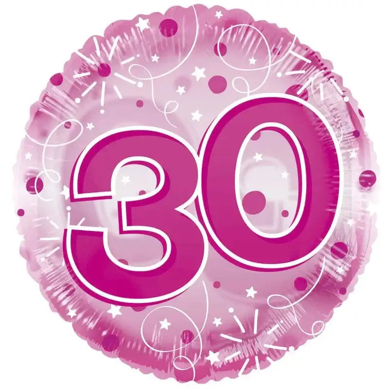 Age 30 Clearview Balloon - Pink (24 Inch)