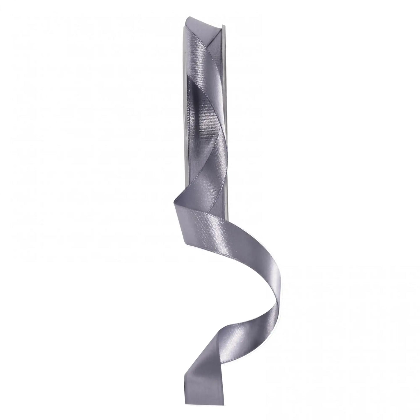 Elegant silver satin ribbon for gift wrapping and home décor, perfect for birthdays and celebrations