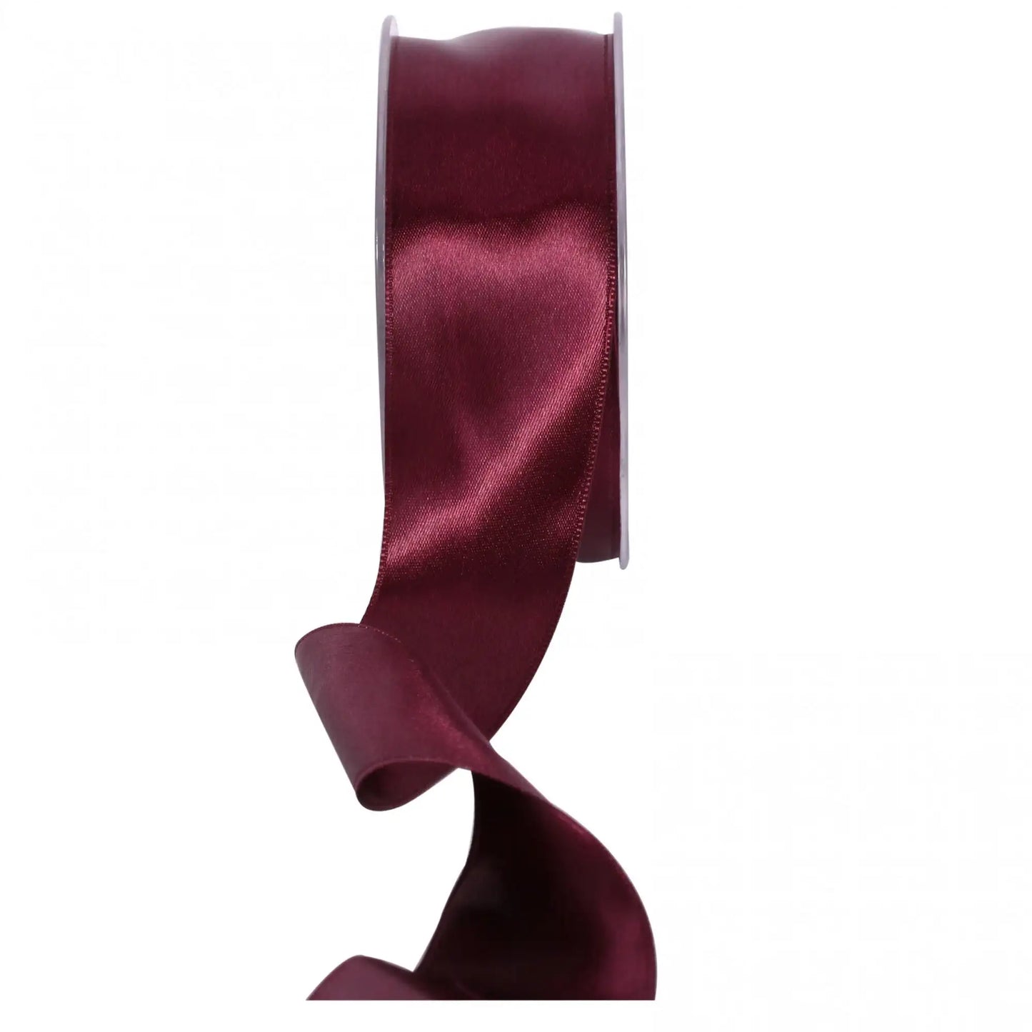 Burgundy satin ribbon for gift wrapping and home décor, perfect for birthdays and celebrations