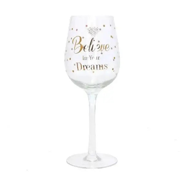 Mad Dots Wineglass Believe By Leonardo