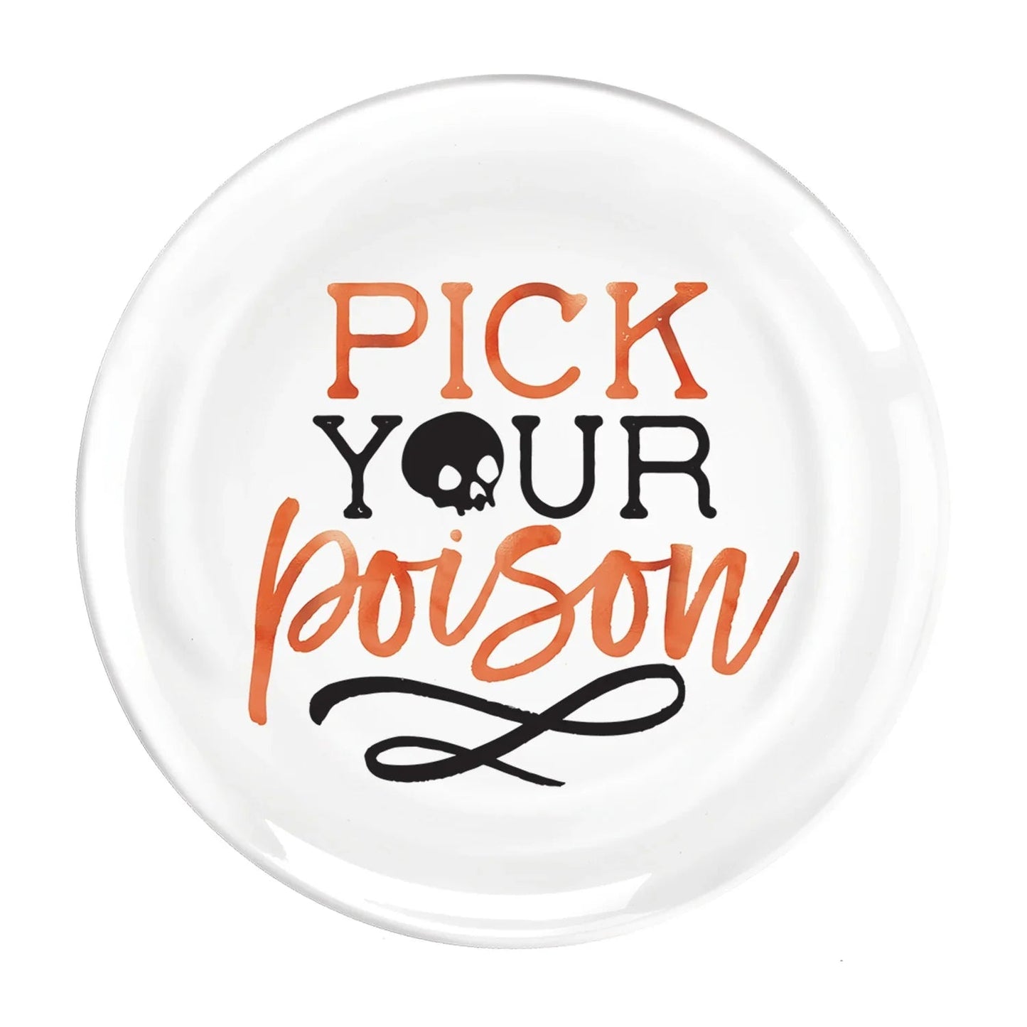 Pick your Poison Plastic Plates (19cm - 4 Plates)
