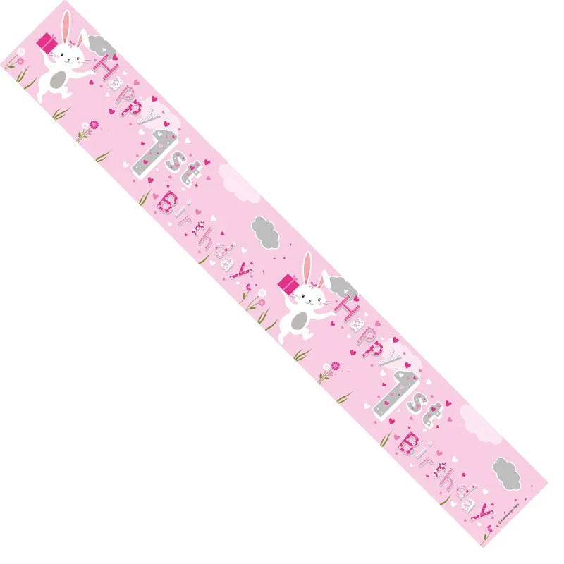 Happy 1st Birthday Giraffe Banner