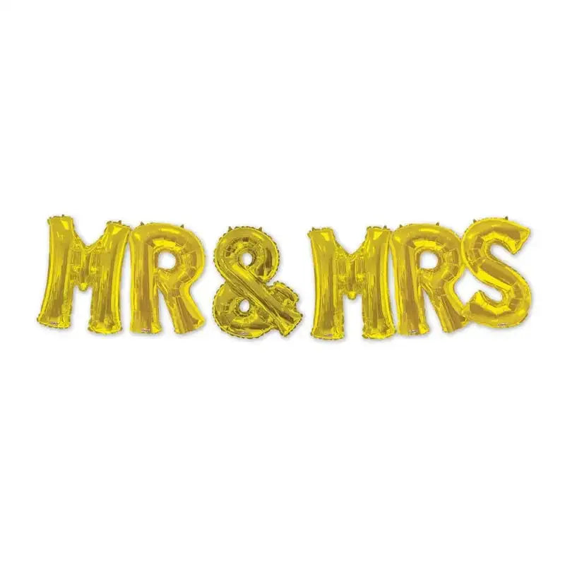 Mr and Mrs Gold Balloon Bouquet