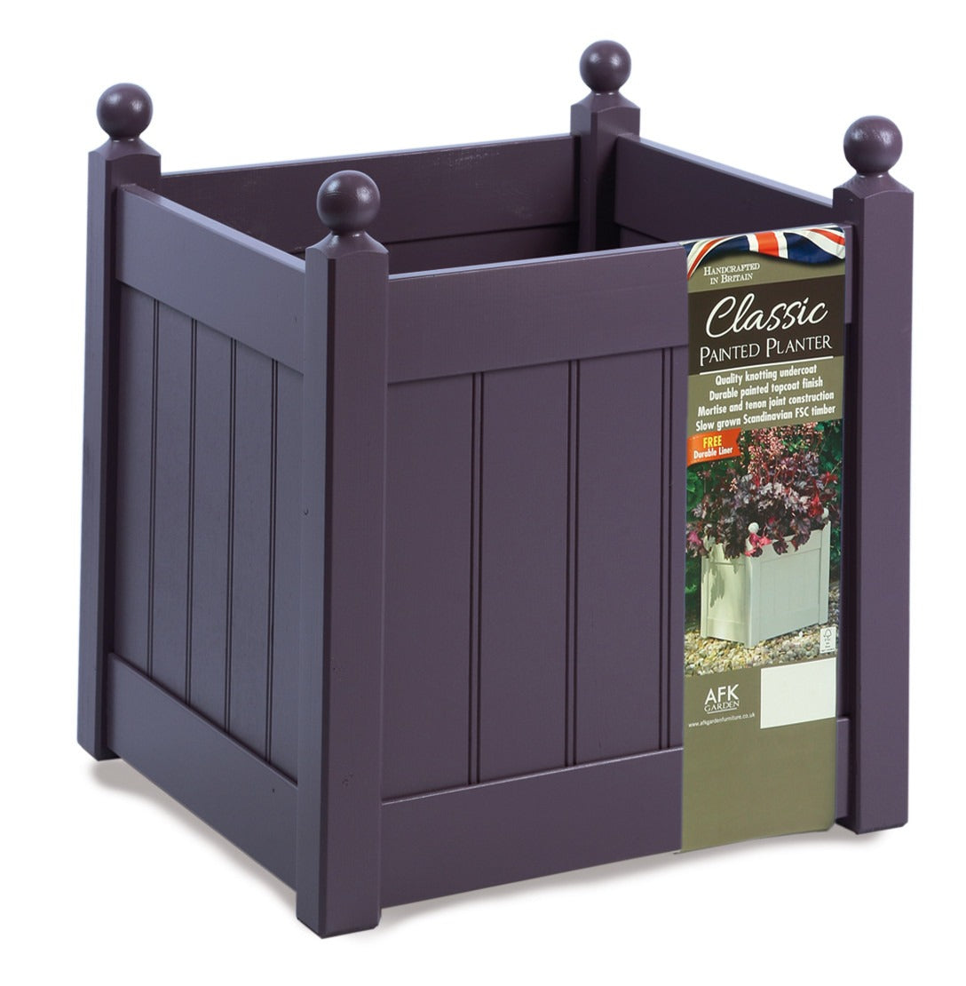 Discover the AFK Large Classic Painted Planter - Lavender at Bristow Direct
