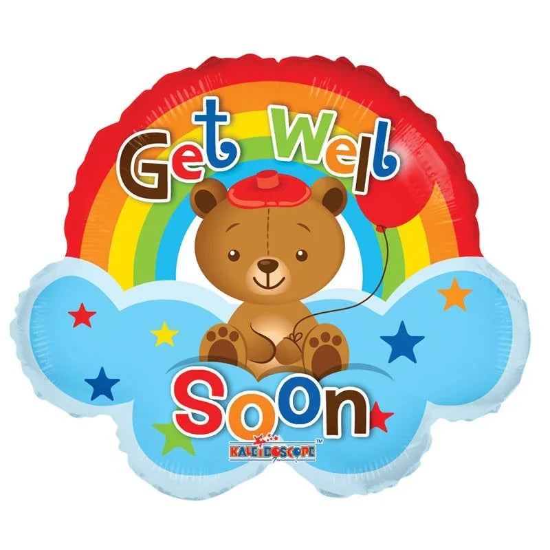 14 inch Get Well - Rainbow Mini Shape Balloon