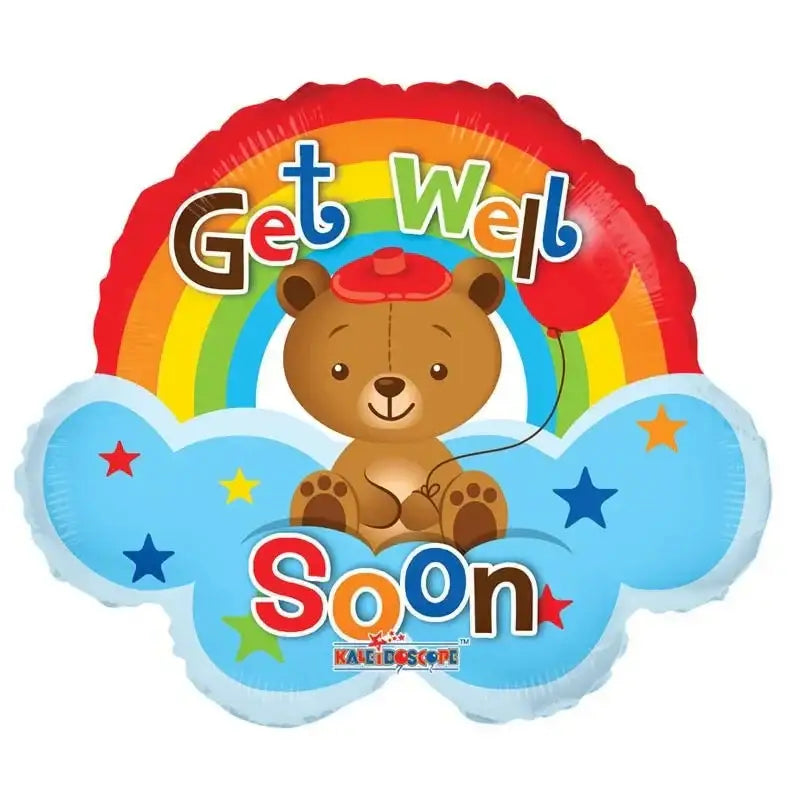 14 Inch Get Well - Rainbow Mini Shape Balloon