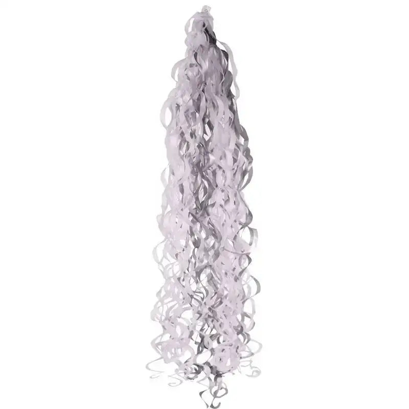 Metallic Silver and White Balloon Tassel