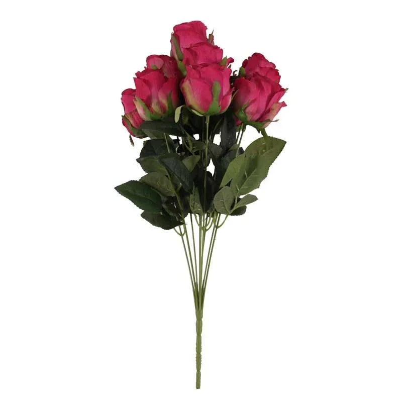Camelot Rose Bud Fuchsia (9 heads)
