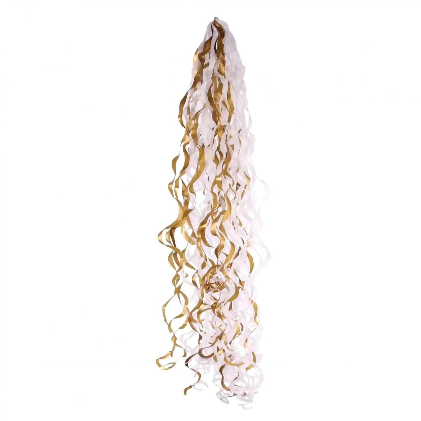 Metallic Gold and White Balloon Tassels (For 18 Inch Balloons)