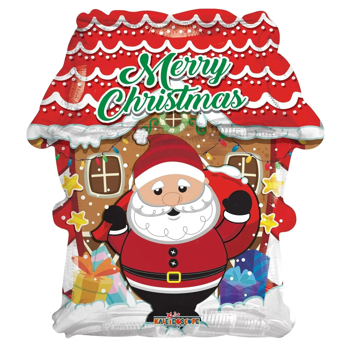Merry Christmas Santa and House Balloon (18 Inch)