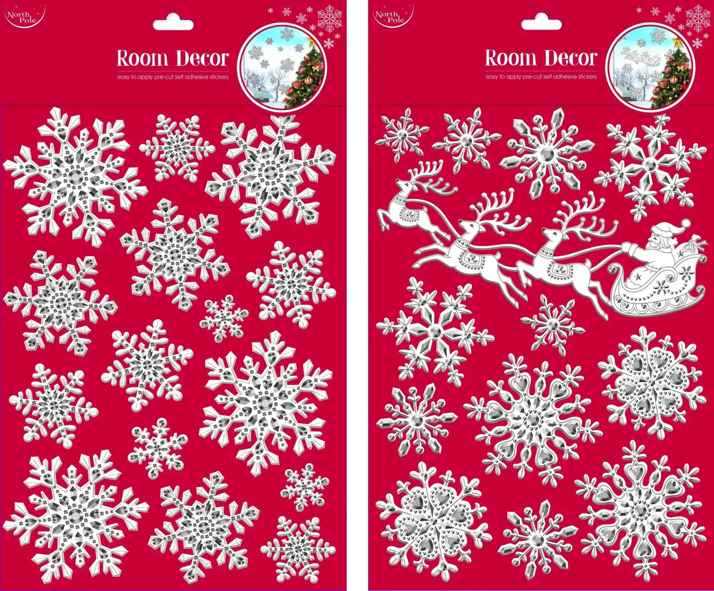 White/Silver Room Stickers (Assorted Designs)