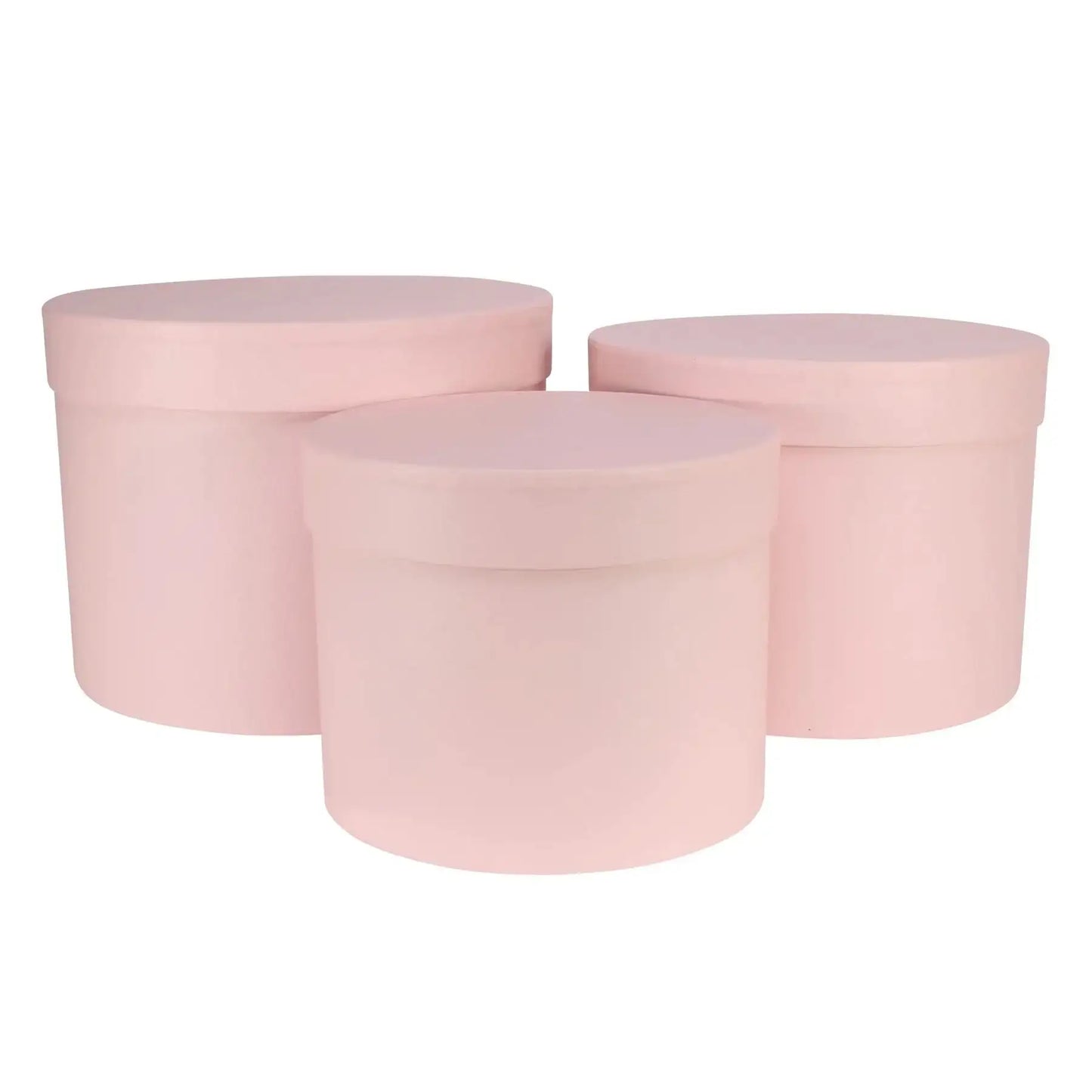 Pale Pink Hat Box (Set of 3 19.5cm)
