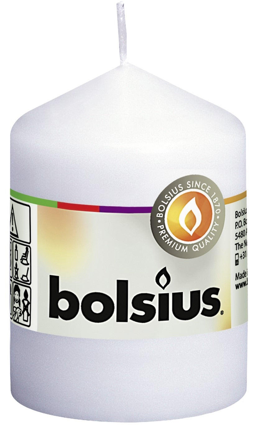 Bolsius Pillar Candle White (150mm x 58 mm)