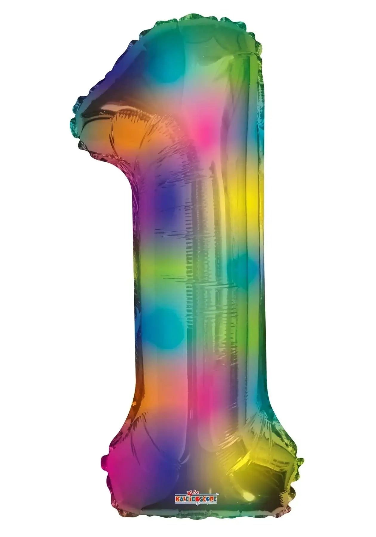 (34 Inch) Number Balloon - 1 - Rainbow