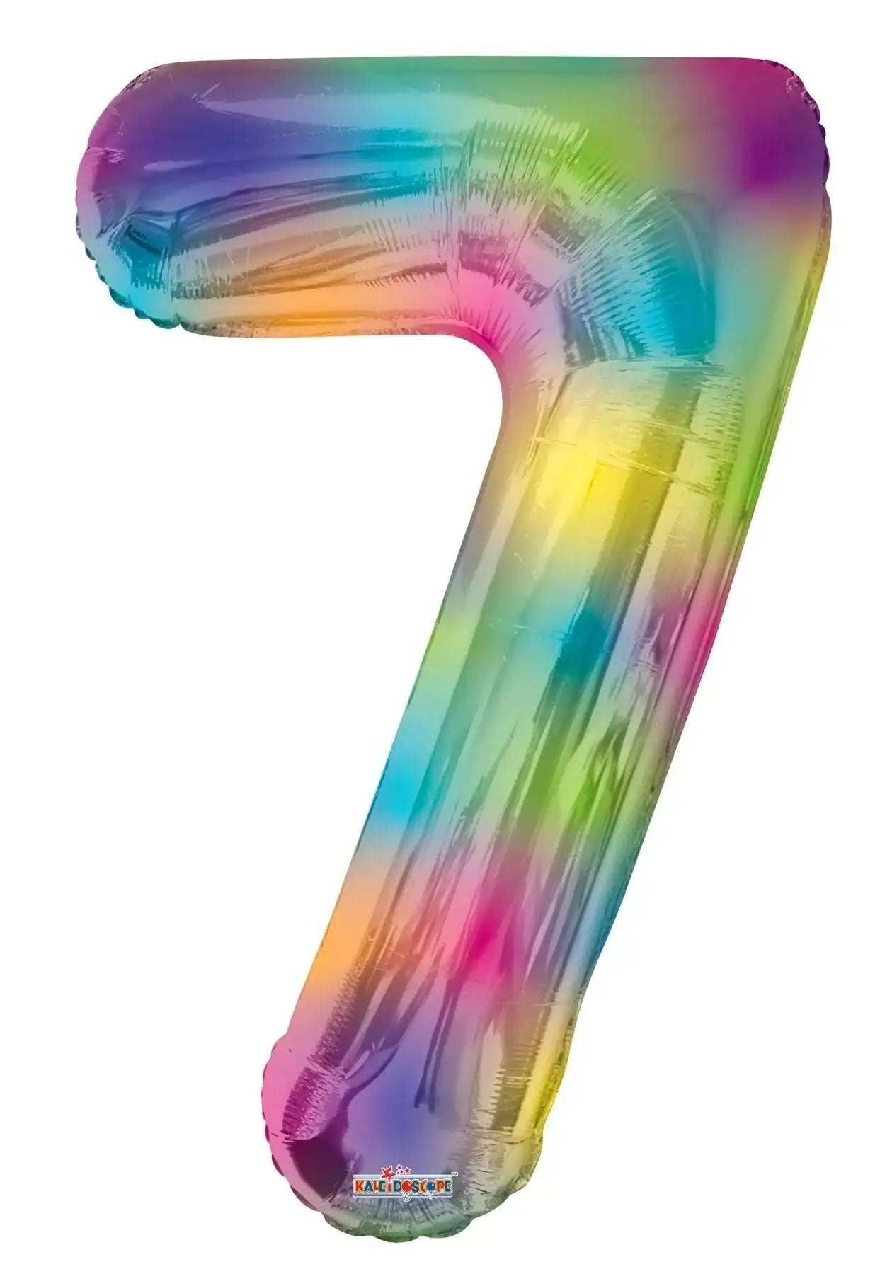 (34 Inch) Number Balloon - 7 - Rainbow