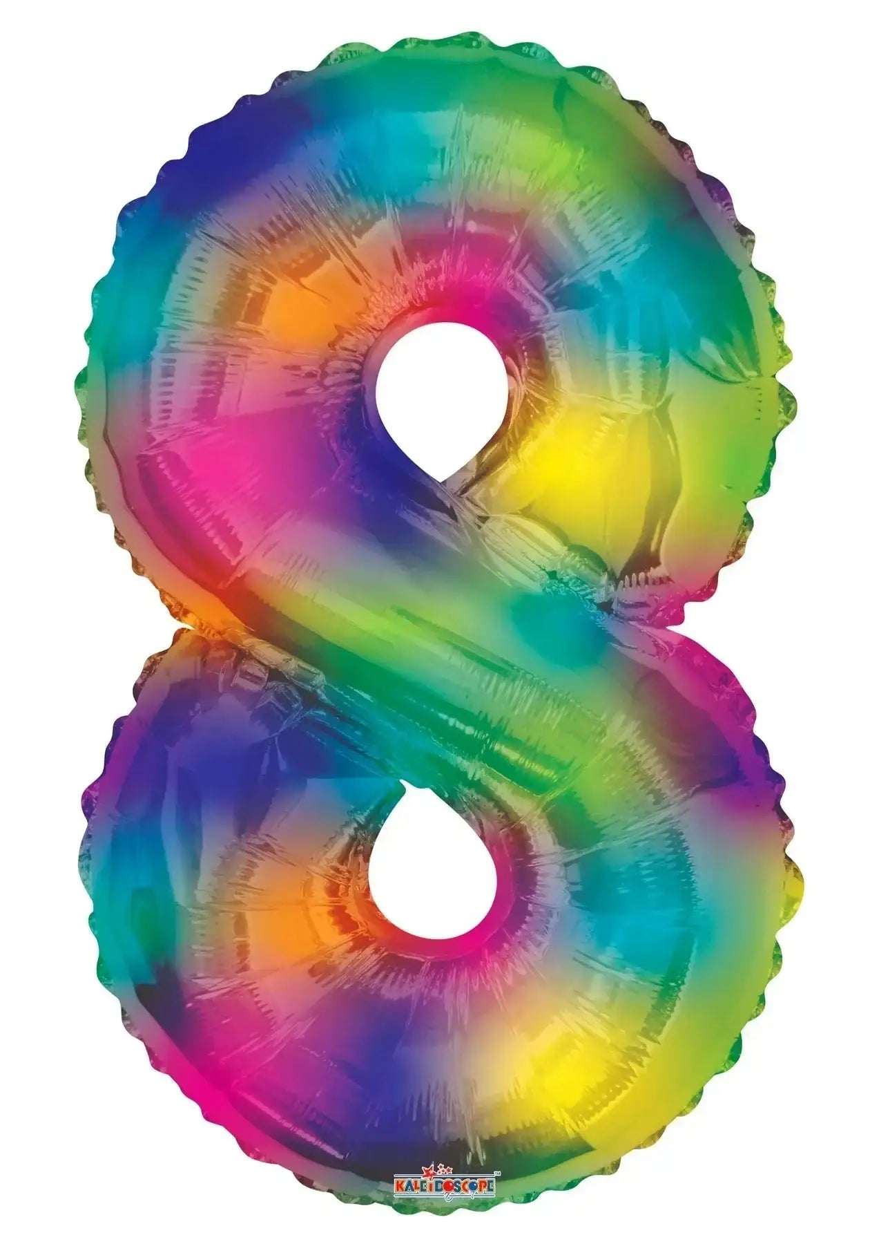 (34 Inch) Number Balloon - 8 - Rainbow