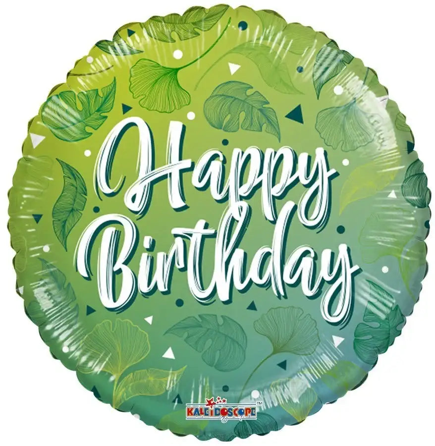 ECO ONE Balloon - Birthday Green Motifs (18 Inch)