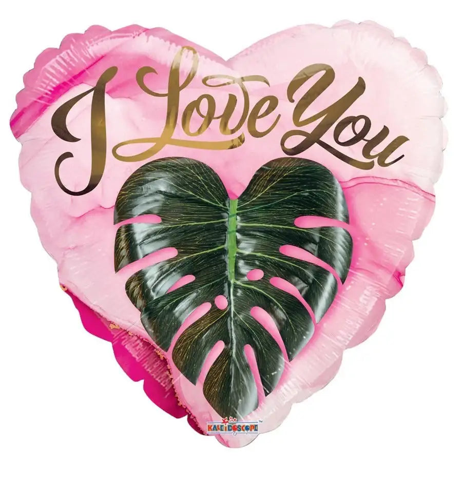 18 Inch ECO ONE Balloon - Love you heart leaf