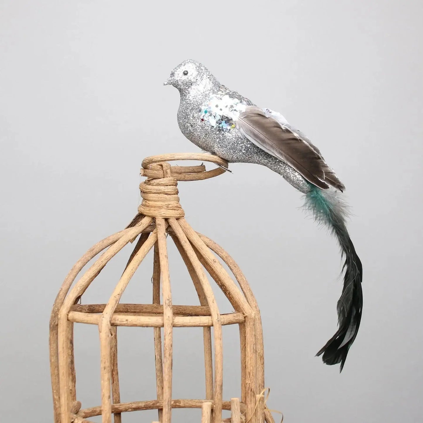Silver Paradise Bird with clip