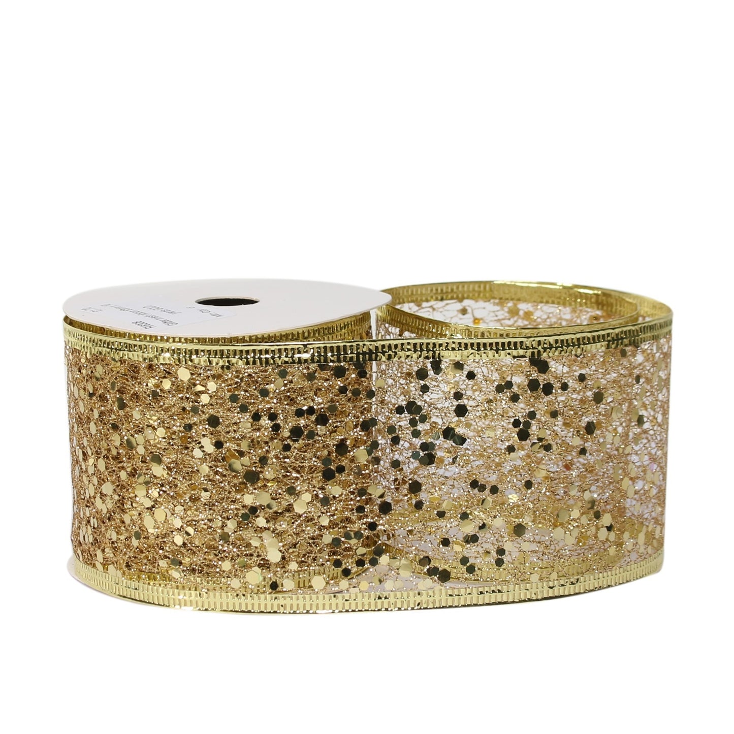 Gold Glitter mesh ribbon 1