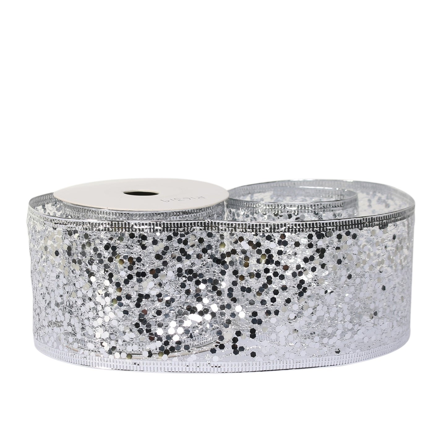 Silver Glitter mesh ribbon 1