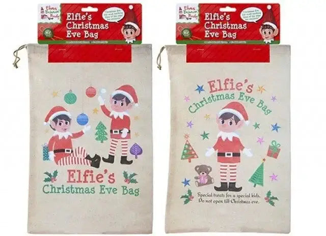 Draw-String Elf Christmas Eve Bag - Bristow Direct