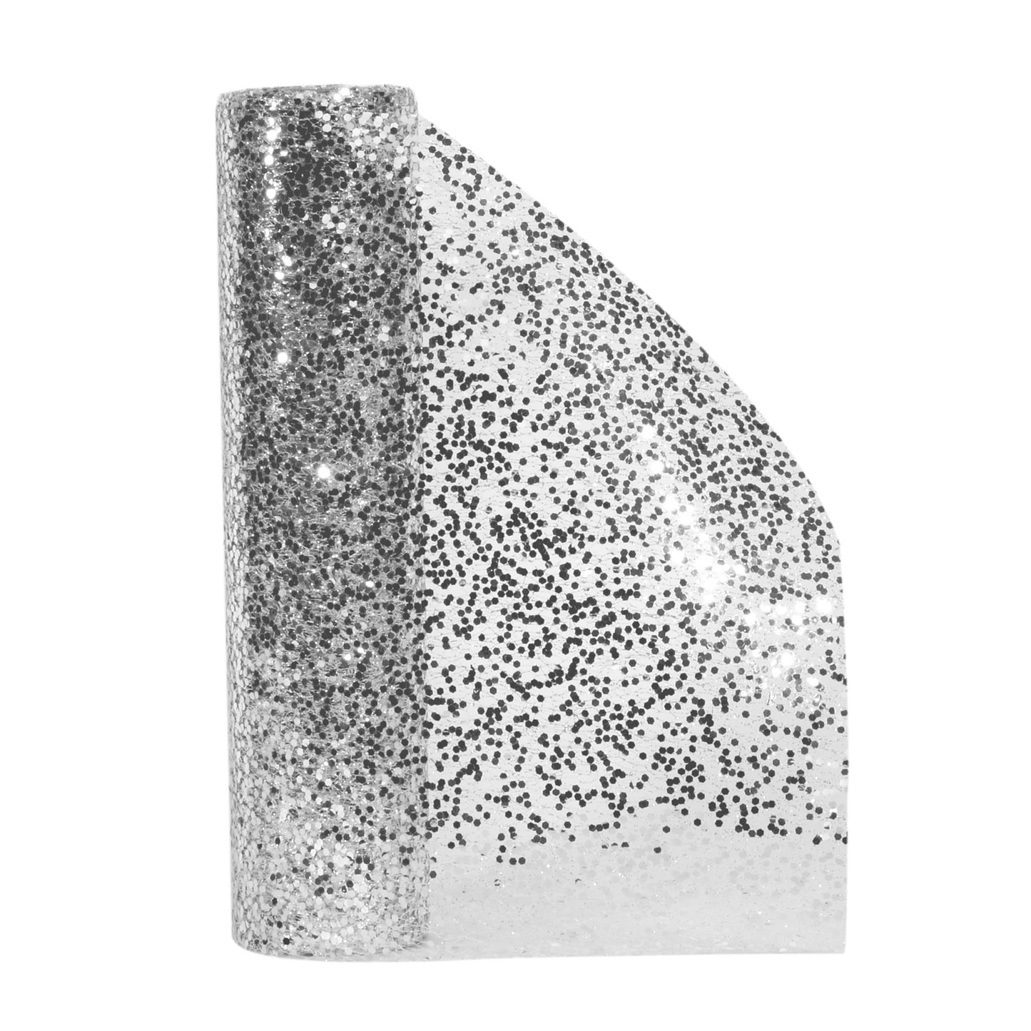 Silver Glitter Mesh ribbon runner 30cm x 5 yards