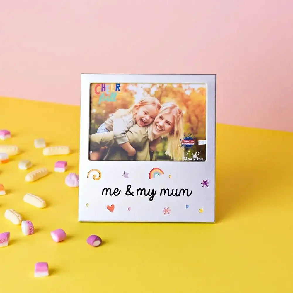 5 Inch x 3.5 Inch Cheerful Aluminium Photo Frame - Me and My Mum