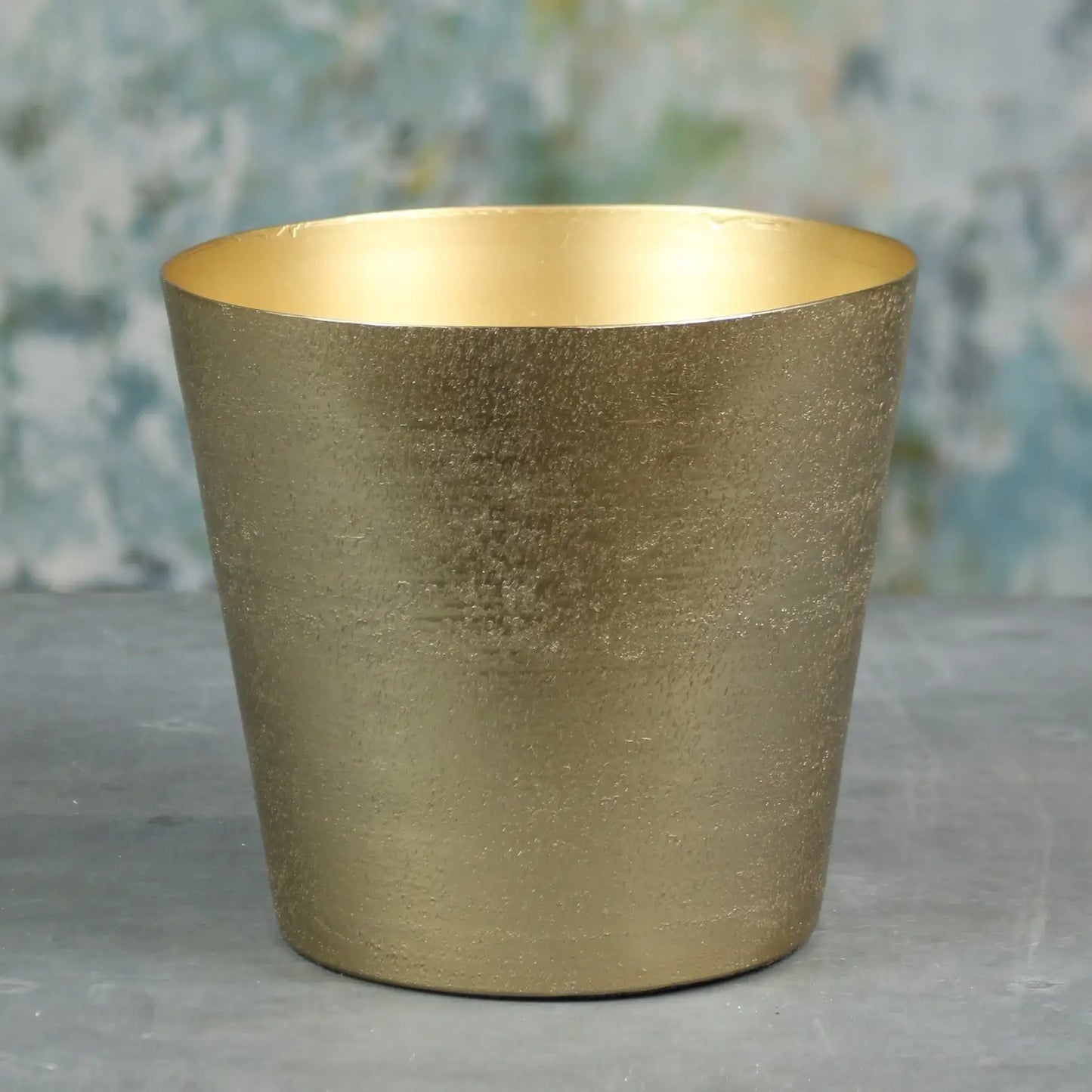 Gold textured candle holder for home décor and gift occasions