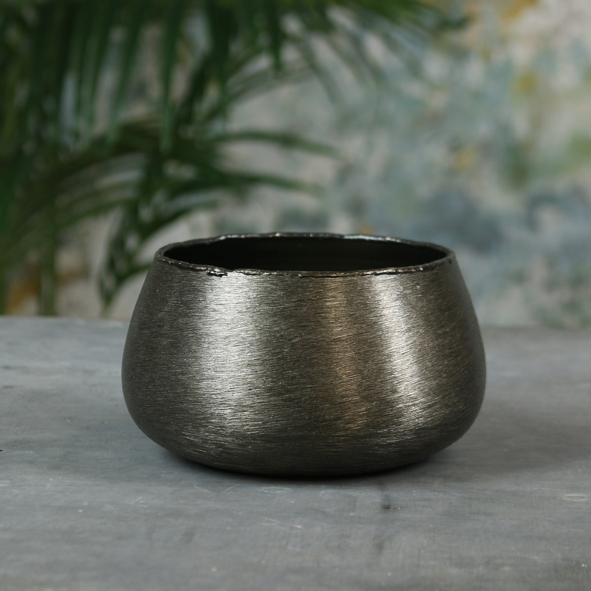 Discover the Hyde Park Brushed Black Pot Cover (Medium) at Bristow Direct
