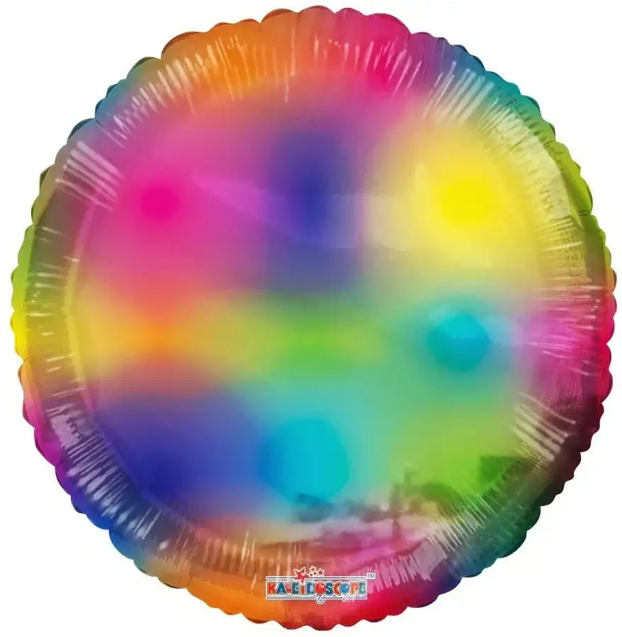 Vibrant rainbow kaleidoscope foil balloon for birthday parties and celebrations