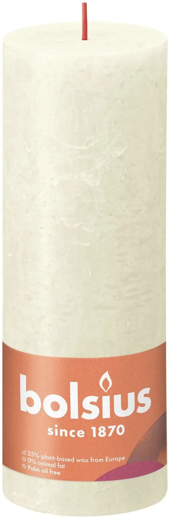 Soft and Pearl Bolsius Rustic Shine Pillar Candle (190 x 68mm)