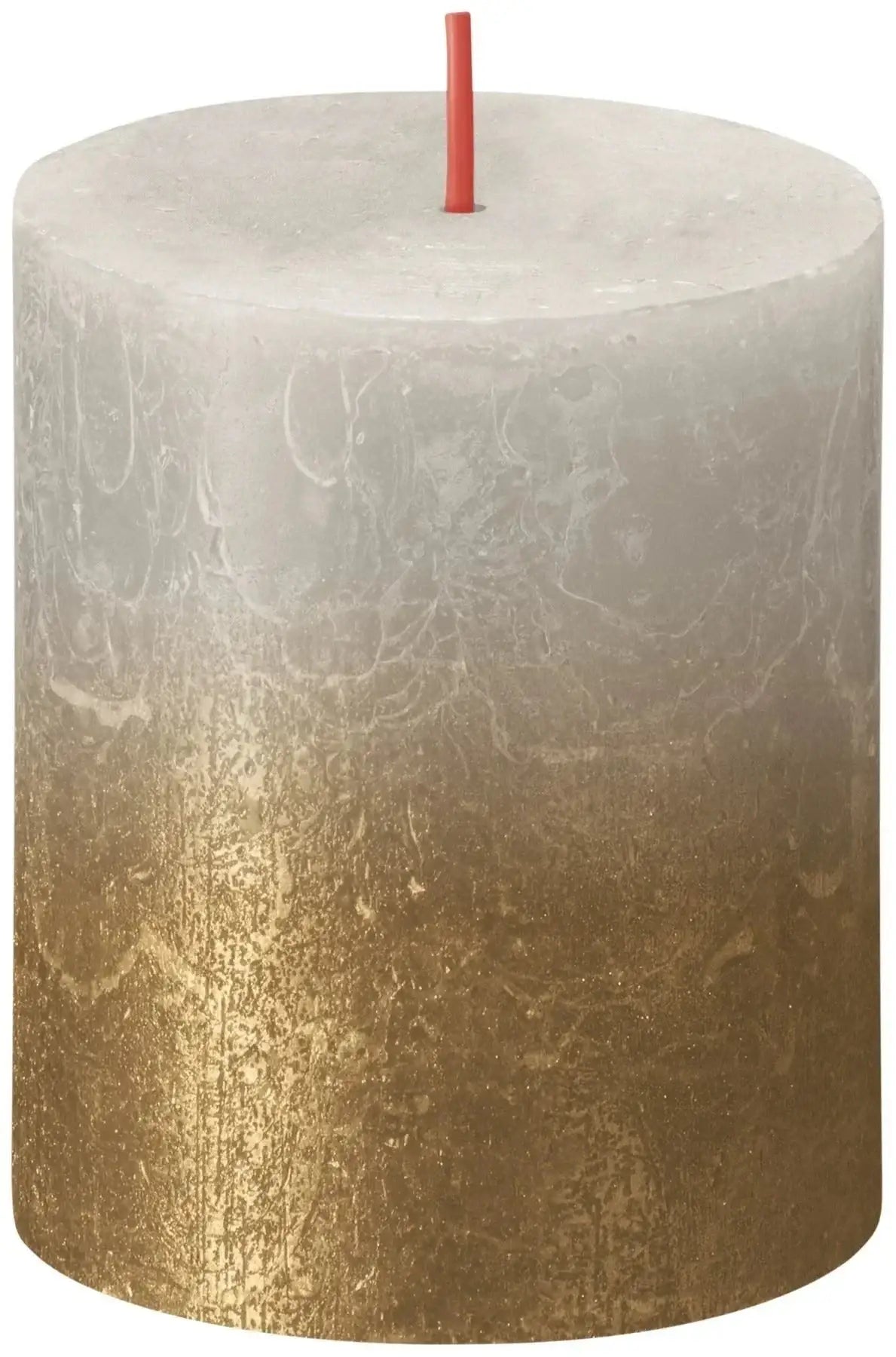 Sandy Grey Gold Bolsius Rustic Metallic Candle (80 x 68mm)