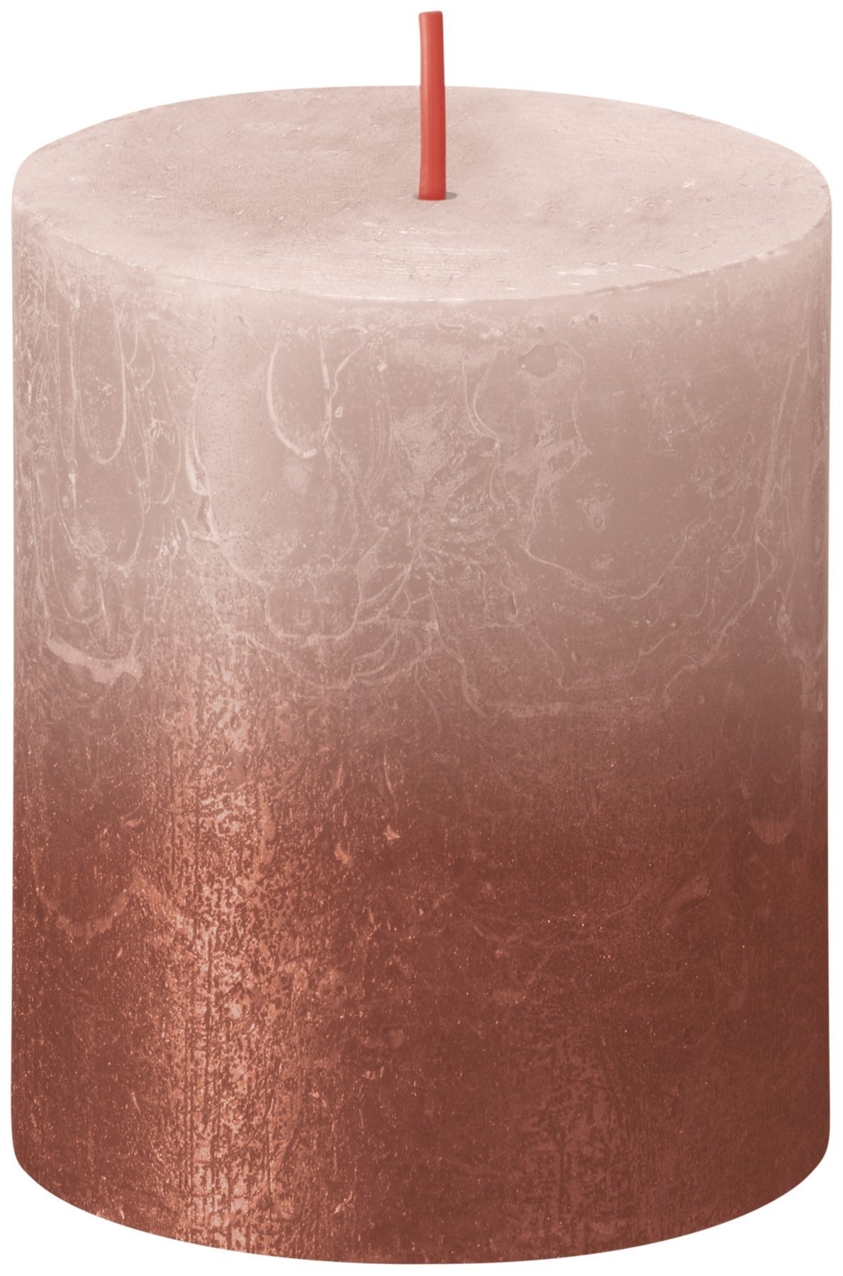 Discover the Bolsius Rustic Faded Misty Pink Amber Metallic Candle (80 x 68mm) at Bristow Direct