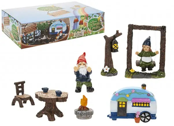 Secret Fairy Garden Gnome and Caravan Set